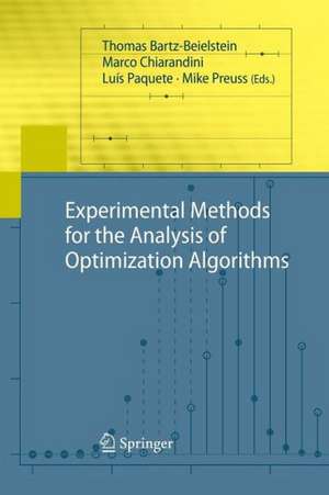 Experimental Methods for the Analysis of Optimization Algorithms de Thomas Bartz-Beielstein