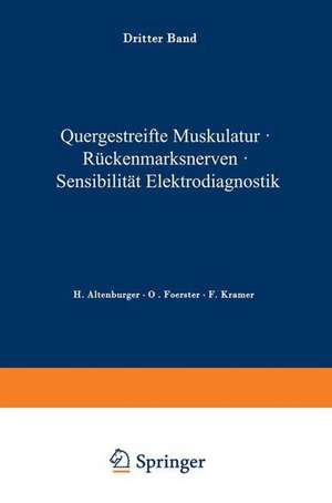 Quergestreifte Muskulatur · Rückenmarksnerven · Sensibilität Elektrodiagnostik de H. Altenburger