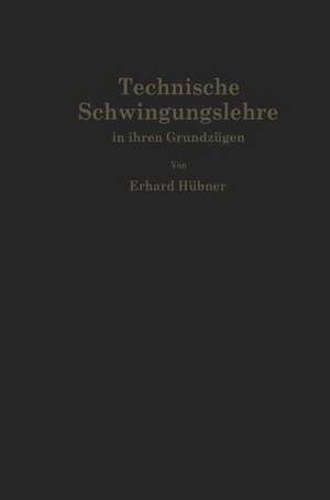 Technische Schwingungslehre in ihren Grundzügen de Erhard Hübner