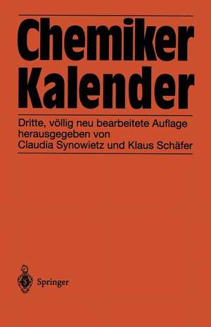 Chemiker-Kalender de C. Synowietz