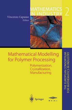 Mathematical Modelling for Polymer Processing: Polymerization, Crystallization, Manufacturing de Vincenzo Capasso