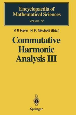 Commutative Harmonic Analysis III: Generalized Functions. Application de V. P. Havin