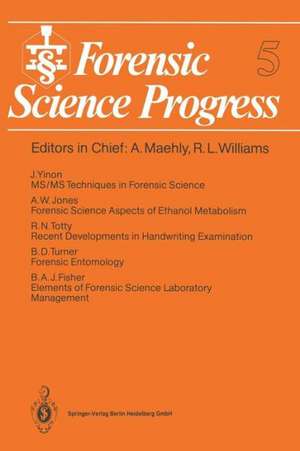 Forensic Science Progress de Barry A.J. Fisher