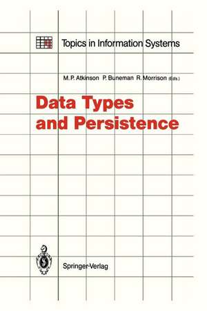 Data Types and Persistence de Malcolm P. Atkinson