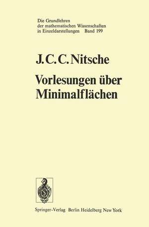 Vorlesungen über Minimalflächen de J.C.C. Nitsche