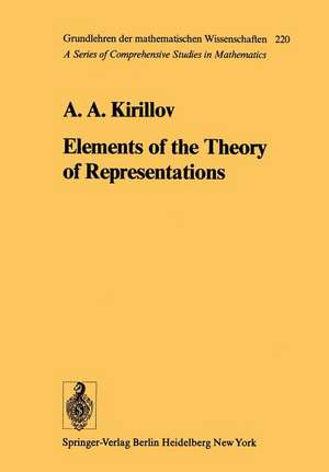 Elements of the Theory of Representations de A. A. Kirillov