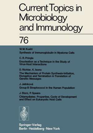 Current Topics in Microbiology and Immunology de W. Arber