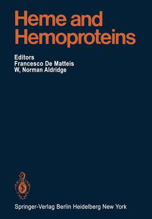 Heme and Hemoproteins de K. W. Bock