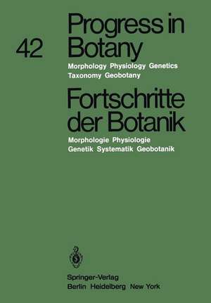 Progress in Botany / Fortschritte der Botanik: Morphology · Physiology · Genetics · Taxonomy · Geobotany / Morphologie · Physiologie Genetik · Systematik · Geobotanik de Heinz Ellenberg