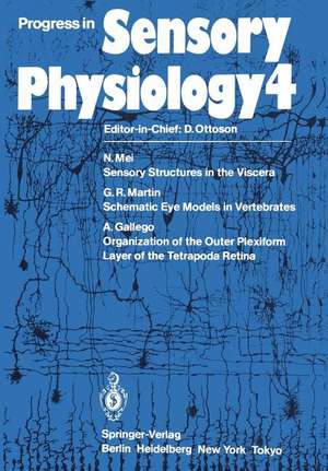 Progress in Sensory Physiology de N. Mei