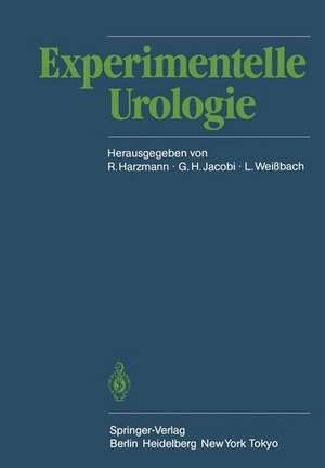 Experimentelle Urologie de Rolf Harzmann