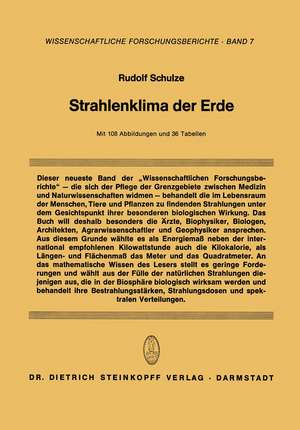 Strahlenklima der Erde de Rudolf Schulze