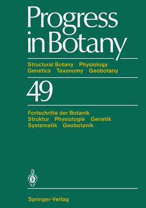 Progress in Botany: Structural Botany Physiology Genetics Taxonomy Geobotany Fortschritte der Botanik Struktur Physiologie Genetik Systematik Geobotanik de H. -Dietmar Behnke