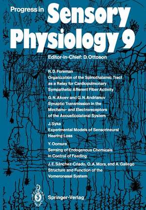 Progress in Sensory Physiology 9 de G.N. Akoev