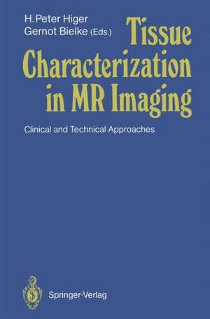 Tissue Characterization in MR Imaging: Clinical and Technical Approaches de H. Peter Higer