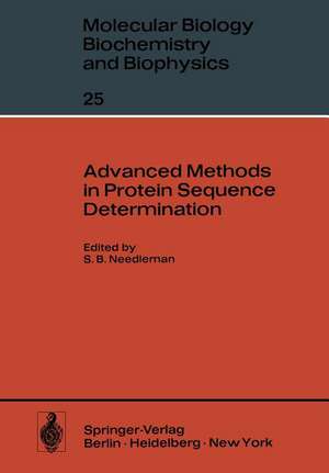 Advanced Methods in Protein Sequence Determination de Saul B. Needleman