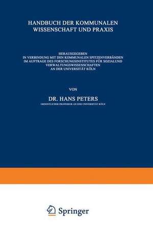 Kommunalverfassung de Hans Peters