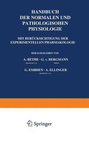 Allgemeine Physiologie de A. Bethe