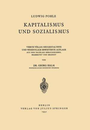 Kapitalismus und Sozialismus de Ludwig Pohle