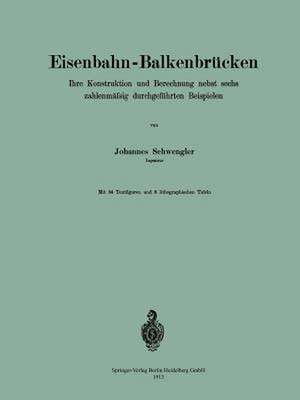 Eisenbahn-Balkenbrücken: Ihre Konstruktion und Berechnung nebst sechs zahlenmäfsig durchgeführten Beispielen de Johannes Schwengler