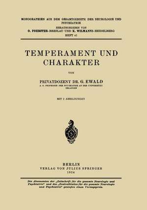 Temperament und Charakter de G. Ewald