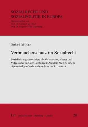 Verbraucherschutz im Sozialrecht de Gerhard Igl