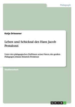 Leben und Schicksal des Hans Jacob Pestalozzi de Katja Driesener