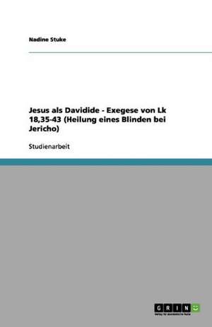 Jesus als Davidide - Exegese von Lk 18,35-43 (Heilung eines Blinden bei Jericho) de Nadine Stuke