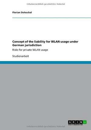 Concept of the liability for WLAN usage under German jurisdiction de Florian Doleschal