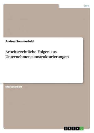 Arbeitsrechtliche Folgen aus Unternehmensumstrukturierungen de Andrea Sommerfeld