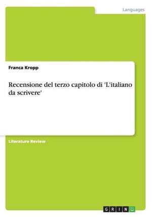 Recensione del terzo capitolo di 'L'italiano da scrivere' de Marla Rinwick