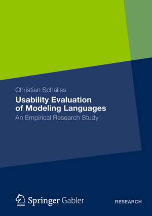 Usability Evaluation of Modeling Languages de Christian Schalles