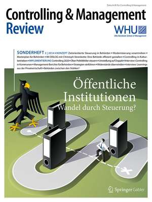 Controlling & Management Review Sonderheft 3-2014: Öffentliche Institutionen de Utz Schäffer