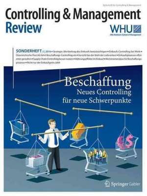 Controlling & Management Review Sonderheft 2-2016: Beschaffung - Neues Controlling für neue Schwerpunkte de Utz Schäffer