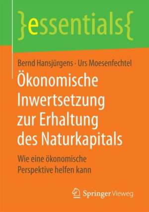 Ökonomische Inwertsetzung zur Erhaltung des Naturkapitals: Wie eine ökonomische Perspektive helfen kann de Bernd Hansjürgens