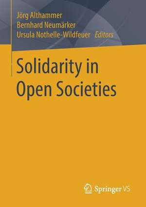 Solidarity in Open Societies de Jörg Althammer