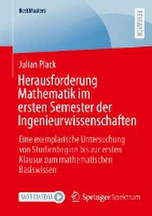 Herausforderung Mathematik im ersten Semester der Ingenieurwissenschaften: Eine exemplarische Untersuchung von Studienbeginn bis zur ersten Klausur zum mathematischen Basiswissen de Julian Plack