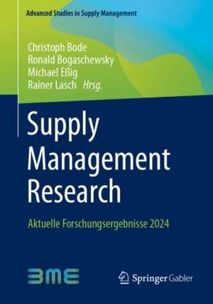 Supply Management Research de Christoph Bode