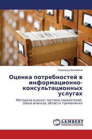 Otsenka potrebnostey v informatsionno-konsul'tatsionnykh uslugakh de Akkanina Nadezhda