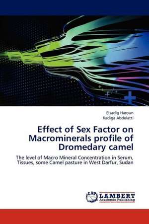 Effect of Sex Factor on Macrominerals profile of Dromedary camel de Haroun Elsadig