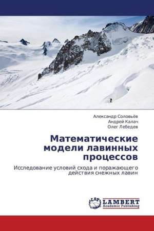 Matematicheskie modeli lavinnykh protsessov de Solov'ev Aleksandr