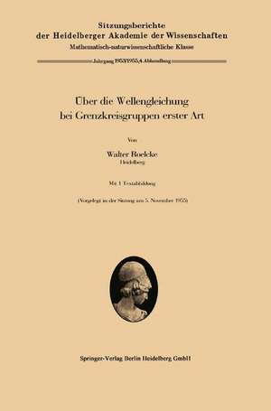 Über die Wellengleichung bei Grenzkreisgruppen erster Art de Walter Roelcke