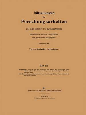 Mitteilungen über Forschungsarbeiten: auf dem Gebiete des Ingenieurwesens de Otto Bretschneider