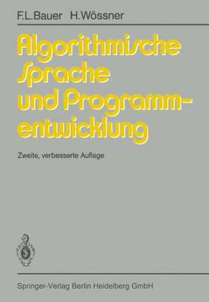 Algorithmische Sprache und Programmentwicklung de H. Partsch