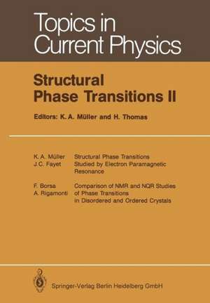 Structural Phase Transitions II de K. Alex Müller