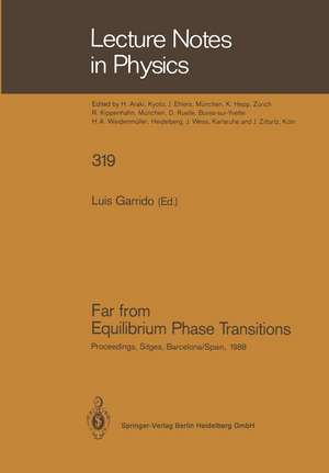 Far from Equilibrium Phase Transitions: Proceedings of the Xth Sitges Conference on Statistical Mechanics, Sitges, Barcelona, Spain, June 6–10, 1988 de Luis Garrido