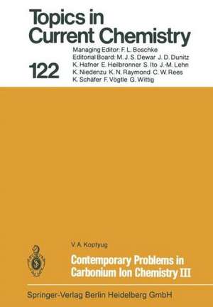 Contemporary Problems in Carbonium Ion Chemistry III: Arenium Ions - Structure and Reactivity de V. A. Koptyug