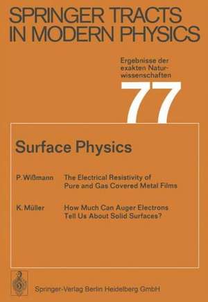 Surface Physics de P. Wissmann