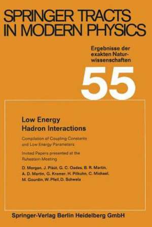 Low Energy Hadron Interactions: Invited Papers presented at the Ruhestein-Meeting, May 1970 de D. Morgan