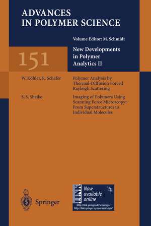 New Developments in Polymer Analytics II de Manfred Schmidt